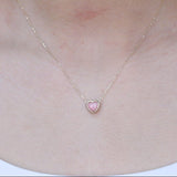 Avery 10K Yellow Gold Heart-Cut Peruvian Pink Opal  Pendant