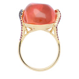 Kennedy 18K Yellow Gold Oval-Cut Mexican Fire Opal Ring