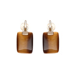 Nancy 14K Yellow Gold Cushion-Cut Tiger Eye Earrings