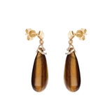 Laylani 14K Yellow Gold Fancy-Cut Tiger Eye Earrings