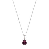 Emmie 10K White Gold Pear-cut Madagascar Rhodolite Pendant