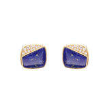 Elsie 14K Yellow Gold Fancy-Cut Lapis Earrings