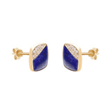 Elsie 14K Yellow Gold Fancy-Cut Lapis Earrings