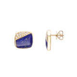 Elsie 14K Yellow Gold Fancy-Cut Lapis Earrings