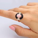 Alanna 14K Yellow Gold Oval-Cut Peruvian Pink Opal Ring