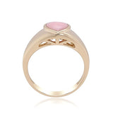 Anastacia 10K Yellow Gold Heart-Cut Peruvian Pink Opal Ring