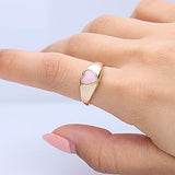 Anastacia 10K Yellow Gold Heart-Cut Peruvian Pink Opal Ring