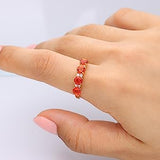 Abby 14K Yellow Gold Round-Cut Mexican Fire Opal Ring