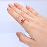 Melody 10K Rose Gold Oval-Cut Mexican Fire Opal Ring