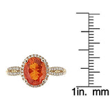 Alexa 14K Yellow Gold Oval-Cut Mexican Fire Opal Ring