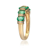 Sydney 14K Yellow Gold Oval-Cut Emerald Ring