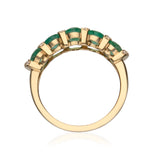Sydney 14K Yellow Gold Oval-Cut Emerald Ring