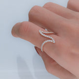 Angelique 10K Rose Gold Round-Cut White Diamond Ring