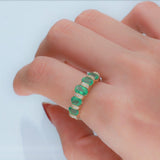 Sydney 14K Yellow Gold Oval-Cut Emerald Ring