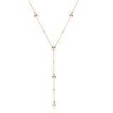 Gemma 14K Rose Gold Pear-Cut Madagascar Morganite Necklace
