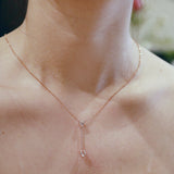 Cecilia 10K Rose Gold Pear-Cut Madagascar Morganite Necklace