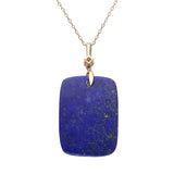 Elsie 14K Yellow Gold Cushion-Cut Lapis Pendant