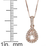 Ramona 14K Rose Gold Pear-cut Madagascar Morganite Pendant
