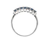 Madelyn 14K White Gold Square-Cut Blue Sapphire Ring