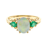 Emma 10K Yellow Gold Oval-Cut Opal Ring
