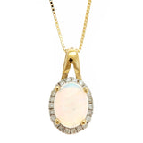 Collins 14K Yellow Gold Oval-Cut Ethiopian Opal Pendant