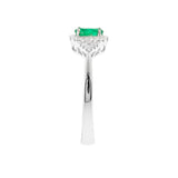 Ana 10K White Gold Oval-Cut Emerald Ring
