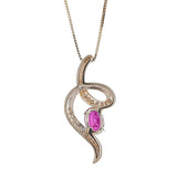 Hazel 10K Yellow Gold Oval-Cut Mozambique Ruby Pendant