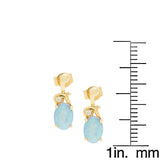 Arlet 14K Yellow Gold Oval-Cut Natural African Opal Earrings
