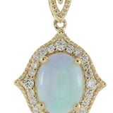 Palmer 14K Yellow Gold Oval-Cut Ethiopian Opal Pendant
