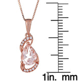 Raelynn 10K Rose Gold Pear-Cut Morganite Pendant