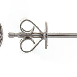 Anna 10K White Gold Round-Cut Zambian Emerald Earring