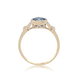 Aubree 14K Yellow Gold Round-Cut London Blue Topaz Ring