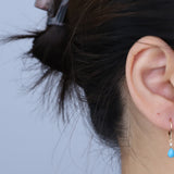 Natalie 10K Yellow Gold Pear-Cut Turquoise Earrings