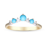 Aubrey 10K Yellow Gold Round-Cut Turquoise Ring