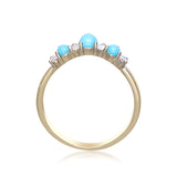 Aubrey 10K Yellow Gold Round-Cut Turquoise Ring