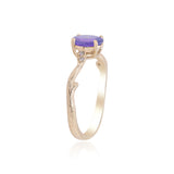 Abby 14K Yellow Gold Oval-Cut Tanzanian Tanzanite Ring
