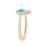 Aubrey 10K Yellow Gold Round-Cut Turquoise Ring