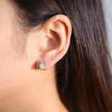 Ashton 10K Rose Gold Oval-Cut Natural African Opal Earrings