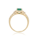 Amara 10K Yellow Gold Oval-Cut Emerald Ring