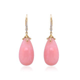 Billie 14K Yellow Gold Pear-Cut Pink Opal Earrings