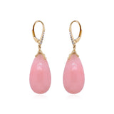 Billie 14K Yellow Gold Pear-Cut Pink Opal Earrings