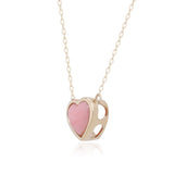 Avery 10K Yellow Gold Heart-Cut Peruvian Pink Opal  Pendant