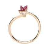 Lily 14K Yellow Gold Marquise-Cut Mozambique Ruby Ring