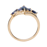 Daisy 14K Yellow Gold Marquise-Cut Blue Sapphire Ring