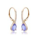 Elizabeth 14K Yellow Gold Pear-Cut Tanzanite Earrings