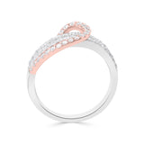 Brooklyn 10K Two-Tone Gold Round-Cut White Diamond Ring