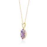 Avery 14K Yellow Gold Oval-Cut Tanzanian Tanzanite Pendant