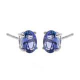 Ashton 14K White Gold Oval-Cut Tanzanian Tanzanite Earring
