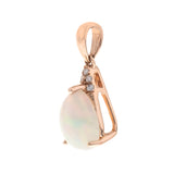 Lydia 10K Rose Gold Pear-Cut Opal Pendant
