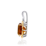 Valentina 10K Yellow Gold and Silver Oval-Cut Brazilian Citrine Pendant